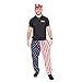 Macho Man Star Printed Costume Bandana (Red)