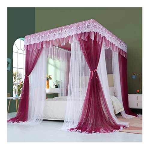 Cortina de cama estilo palacio morada para transformar tu dormitorio 2