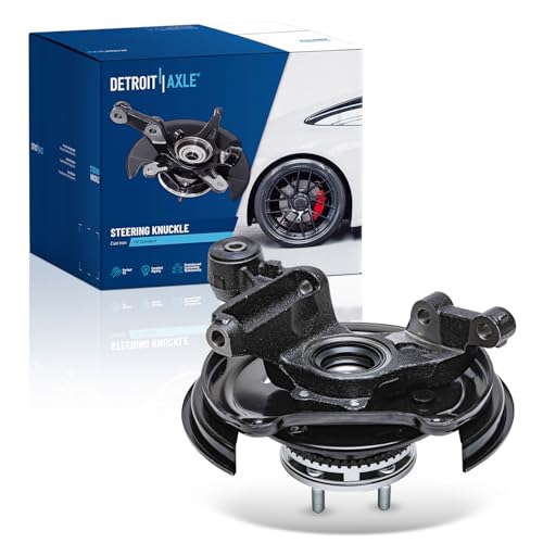 Image of Detroit Axle - Rear Right Steering Knuckle for 2001-2008 Subaru Forester w /Rear Disc Brakes, Passenger Side Steering Knuckle & Wheel Bearing Hub Assembly 2002 2003 2004 2005 2006 2007 Replacement