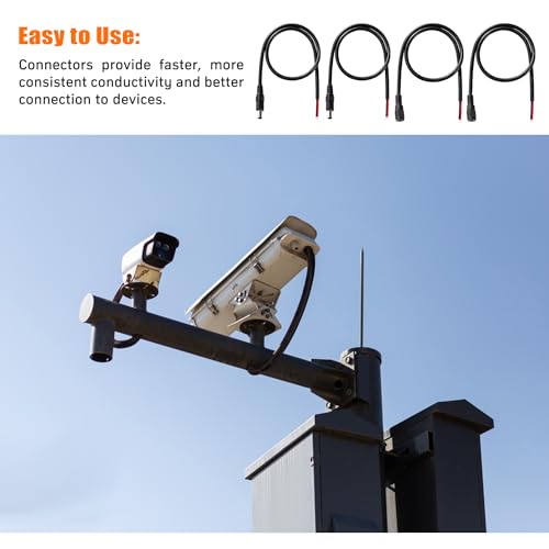 KUOQIY 4 Piezas 50cm 18 AWG Cables de Coletas de Alimentación de CC, 5.5mm x 2.1mm Macho y Hembra Enchufe a Cable Desnudo Cable de alimentación Extremo Abierto Cables Reparación - imagen 4