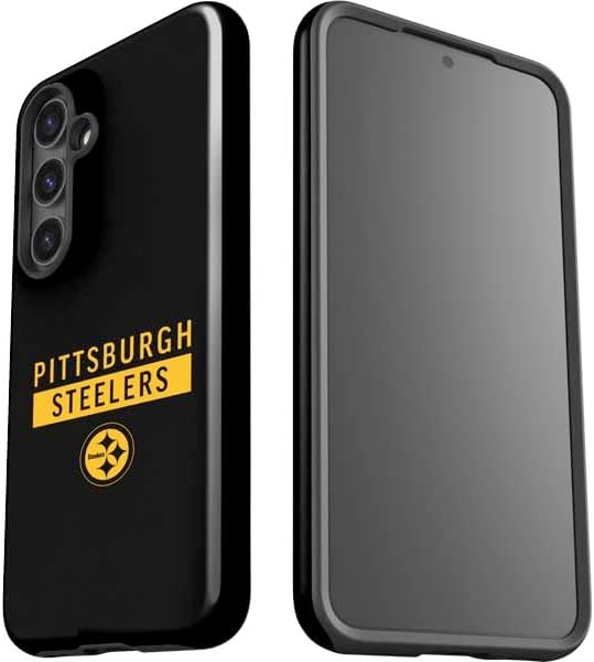Skinit Impact Phone Case Compatible with Galaxy S25 - Officially Licensed NFL Pittsburgh Steelers Black Performance Series Design