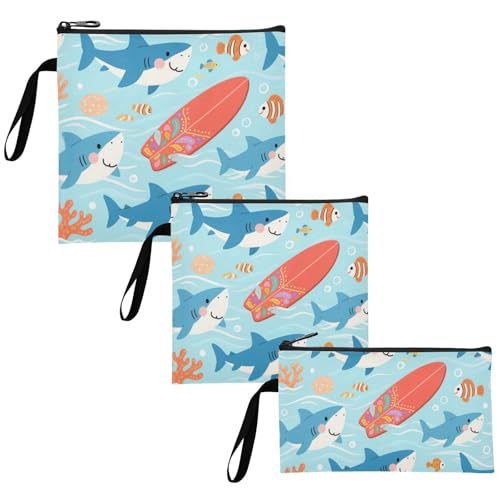 Paquete de 3 bolsas reutilizables para bocadillos y bocadillos portátiles para niñas, estudiantes, adultos, color azul