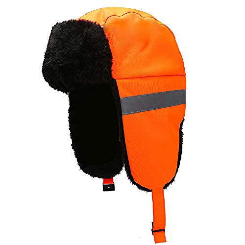 NanXi Coton Chaud Chapka Bomber Chapeau Unisexe Chapeau aviateur mâle Adulte,Orange Cover