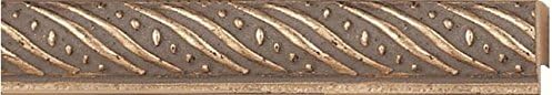 CountryArtHouse Picture Frame Moulding (Wood) 100ft bundle - Ornate Silver Finish - 0.625" width - 5/8" rabbet depth