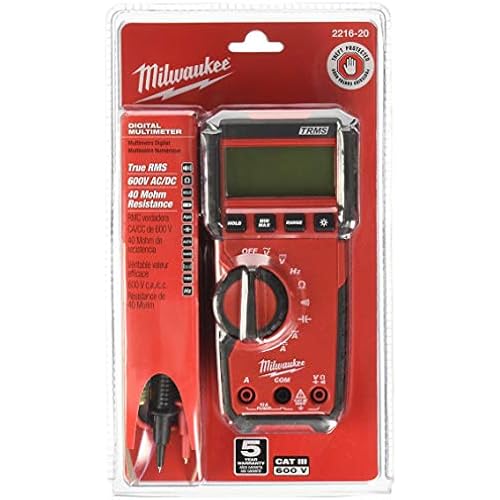 MILWAUKEE'S Digital Multimeter,600V,10A,40 MOhms (2216-20)