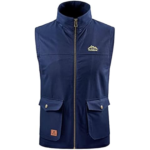 MeiLayM Herren Outdoor Weste Softshell Weste Atmungsaktiv Mesh Futter Fahrradweste Winddicht Ärmellose Jacke Full Zipp Angeln Fotografie Sport Weste Cover