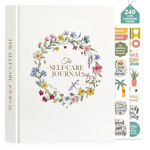 Lanpn Self Care Journal for Women Self Love Guided Journals with Prompts Daily Reflection Wellness & Gratitude Planner 5 Minute Mental Health Notebook Mood Mindfulness Log 240 Pages