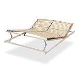 Eigenschaften: 13-fach verstellbares Kopf- und Fußteil, 42 stabile Holzleisten und 6 Härteverstellungen im Beckenbereich für eine individuelle Anpassung und optimale Unterstützung zur Vorbeugung von Rückenschmerzen. Ideal für Seitenschläfer und alle anderen Schlafpositionen.