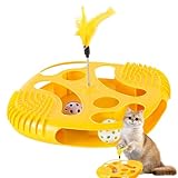 Intégration au centre d'activités : avec son attention à l'intégration dans le centre d'activité, la piste avec balle pour chats combine la stimulation du développement cognitif et l'implication multisensorielle pour fournir un entraînement à l'amélioration des reflets. Ce jouet pour chat s'adapte parfaitement aux configurations de jeu existantes, offrant une expérience de jeu complète qui encourage le mouvement et la curiosité du chat dans des environnements structurés.