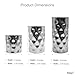 Hosley Silver Metallic Finish Pillar Holders, 3