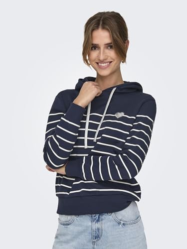 Sweat à capuche ONLY molletonné doux et chaud avec cordon de serrage ajustement