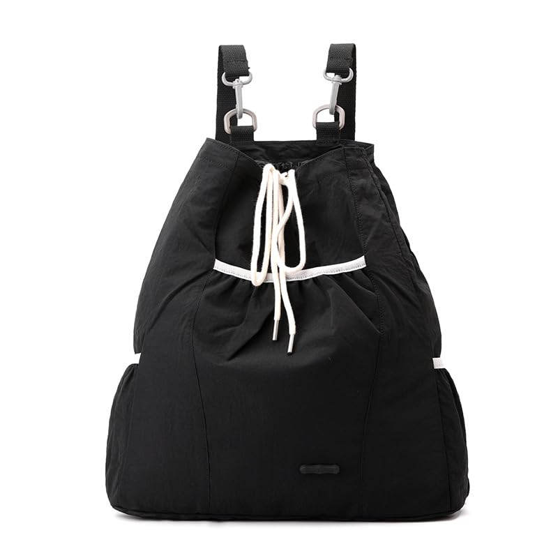 Durable Drawstring Backpack with Multiple Compartments, Lightweight and Stylish Gym & Travel Bag