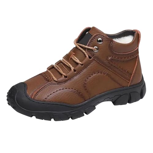 Wanderschuhe für Herren, Leder, warm, mit Fleece gefüttert,...