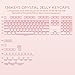 GMKWTL XVX Pink Jelly Shine Through Keycaps, Clear Translucent Keyboard Keycaps OEM Profile Keycap Set Compatible with 61/68/84/87/98/100 ANSI Layout MX Switches Mechanical Keyboard