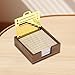 Amagogo Sticky Note Holder with Stencil Notes Dispenser Sturdy Versatile Portable Notepad Memo Paper Storage Box for Office Dorm Room, Brown
