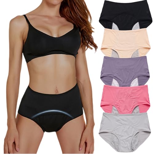 Womens pelvic floor support underwear Pelvic Support Underwear Prolapse Supports Underwears over 60 (Small 5PCS Color mixing)