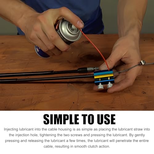 Image of Yourkar Cable Luber Tool, Motorcycle Cable Luber Tool for Brake Cable Lubrication, Cable Lubricator for Motorcycles Bicycle Scooter Bike ATV, Universal Motorcycle Accessories (Red)