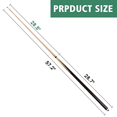 Jx Pool Cues New 58 Inch Billiard Cue Sticks 13Mm Glue-On Tips Hardwood Wooden Cues Set Of 2 thumb #3