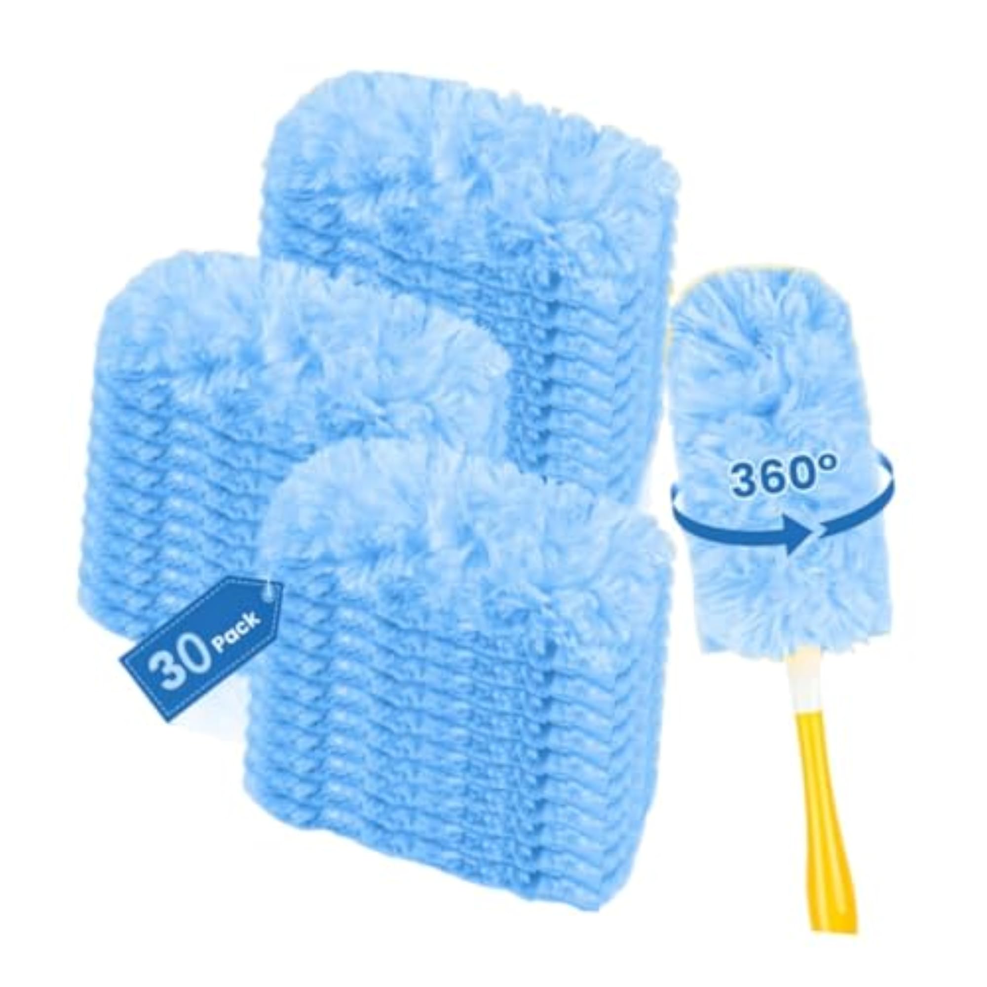 30 Pieces Duster Refills for Dust Removal in Dark Blue