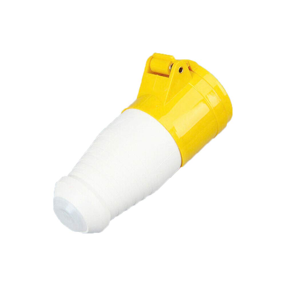 Industrial Plug Sockets, IP44 3Pin Industrial Plug & Sockets, Yellow & White Industrial Site Plug Surface Mounted Wall Socket(16A 110V Socket-A)