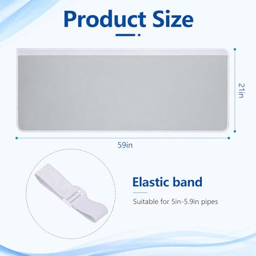 Image of Tlswshsy Oxford Cloth Air Conditioner Hose Cover, Insulated AC Hose Sleeve with 4 Adjustable Buckles, Portable Air Conditioner Exhaust Wrap for 5''-5.9 inch Diameter Exhaust Duct Vent (Light Gray)