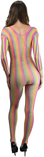 Image of ToBeInStyle Women's Long Sleeve Bodystocking Bodysuit Lingerie Regular & Plus Sizes