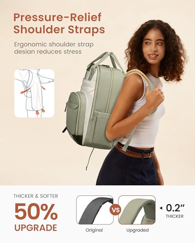 Image of LOVEVOOK Laptop Backpack for Women, Travel Backpacks Work Anti-Theft Bag, Backpack Purse, Conputer bags with USB, Waterproof