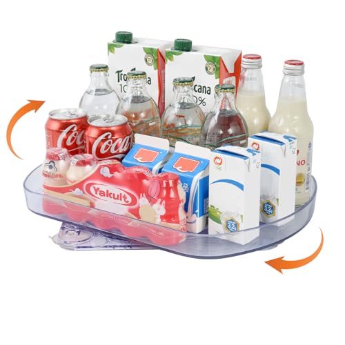 Lazy Susan Turntable Organizer for Fridge,15.7' Organization 360&deg; Rotating Storage Tray Container...