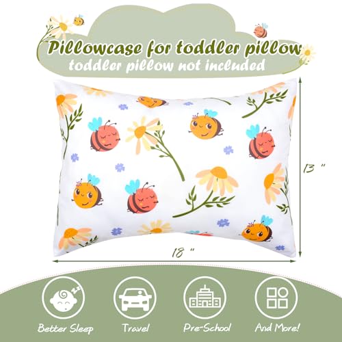 Image of UOMNY Toddler Pillowcases for Girls 13X18 12x16 14x19 Bee and Koalas Baby Pillow Case 2 Pack Small Pillow Covers for Travel Pillow