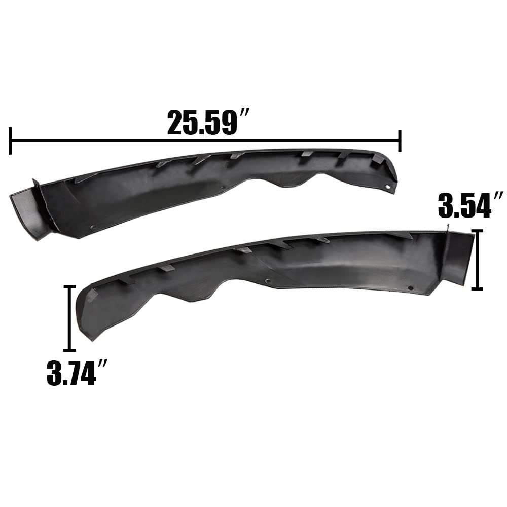 CHEDA Set Of 2 Front Bumper Lower LH&RH Valance Air Dam Deflector Replacement For Ford Fusion 2013-2016 Sedan 4-Door