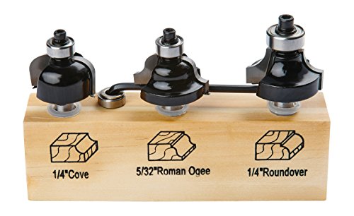Irwin Tools 1901046 Marples Decorative Edge Router Bit Set (3 Piece)
