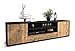 Produktbild Stil.Zeit TV Schrank Lowboard Claudius, Korpus in anthrazit matt/Front im Holz-Design Pinie (180x49x35cm), mit Push-to-Open Technik und hochwertigen Leichtlaufschienen, Made in Germany