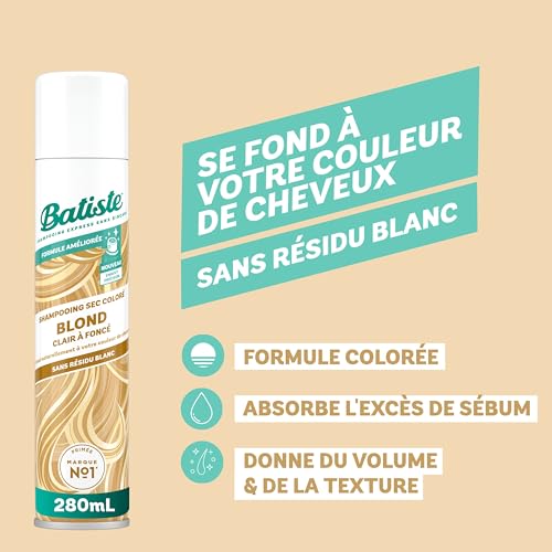 Batiste Shampooing Sec Blond - Rafraîchit les cheveux sans résidus blancs – vue 5