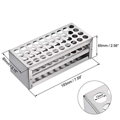 Support de tubes à essai 40 trous rack acier inoxydable 3 couches - 2