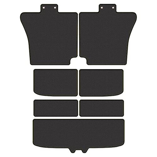 Hotfield ダイハツ 互換品 新型 ムーヴキャンバス ムーブキャンバス LA850S LA860S ラゲッジルームマット カーボンファイバー調 ロック糸カラー:ブラック