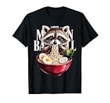 Raccoon Eating Ramen Noodles Japanese Kawaii Anime Ramen T-Shirt