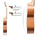 Hricane Concert Ukulele 23 Inch Spruce Flower Top Sapele Professional Ukuleles for Beginners with Bag, Digital Tuner, Strap, 4 Strings Set, Pick, Cleaning Cloth
