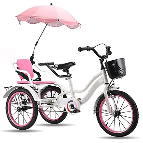 三輪自転車 子供用三輪車 3〜12歳 ペダルバイク 子供用 男の子 女の子 クルーザーバイク リアバケット&フロントバスケット付き 3輪バイク トライク サイクリング ペダリング