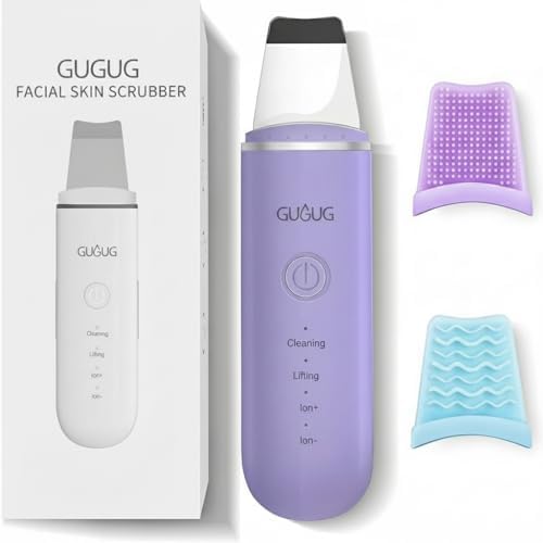 GUGUG 4-Mode Skin Scrubber Spatula, Pore Cleaner, Blackhead Remov...