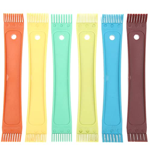 Mobestech 6Pièces Peigne à Ailettes pour Climatiseur Outils de Nettoyage de Radiateur Outil de Redressement Nettoyage pour Ailettes de Condenseur Accessoire pour Entretien de Climatisation