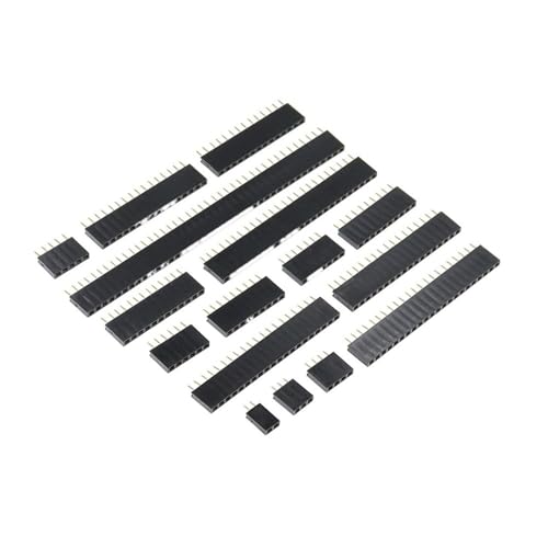 TSIOHKBS 10PCS Single Row Pin Female Header Socket Pitch 2.54mm 1 * 2p 3p 4p 5p 6p 7p 8p 9p 10p 12p 14p 16p 18p 20p 22p 40p Pin Connector (10pcs 1x4pin)