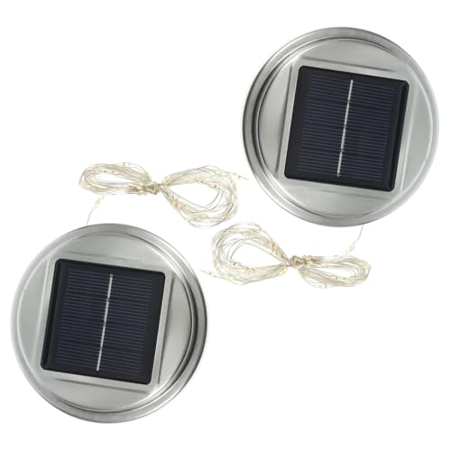 LALAFINA 2Pcs Solar Light Replacement Tops Solar Panel Accessories for Outdoor Hanging Lanterns Durable Energy Saving Parts for Garden and Patio Decor