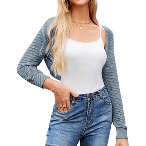 GRACE KARIN Womens Lightweight Cropped Bolero Cardigan Cover