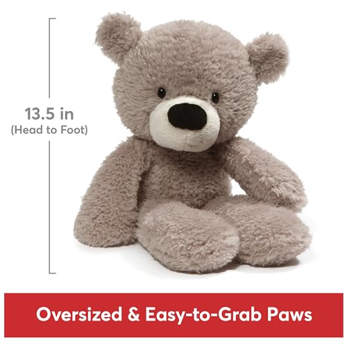 GUND Fuzzy Teddy Bear, Premium Stuffed Animal for Ages 1 and Up, Gray, 13.5” by GUND - Image 4