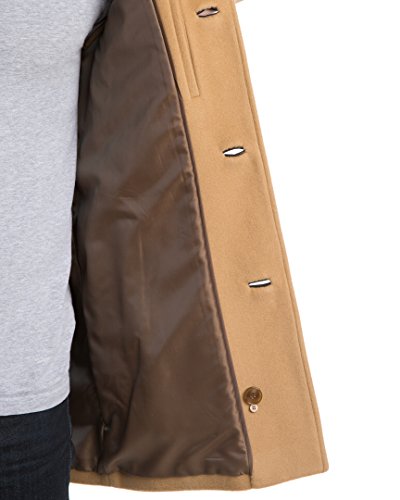 Image of Cole Haan Men's Cashmere Blend Single Breasted Classic Coat With Shirt Collar