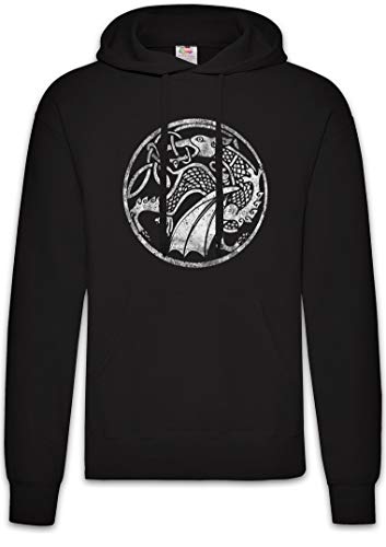 Sweats à capuche Celtic Druid Urban Backwoods sweat-shirt noir homme taille L