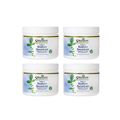 Swanson Buffered Sodium Ascorbate Vitamin C Powder 4.23 Ounce (120 g) Pwdr (4 Pack)