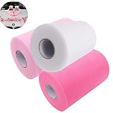 【Material】 El rollo de tul está hecho de gasa. Estos rollos de tul tienen una cierta sensación, caída, fácil de moldear, duradero.
