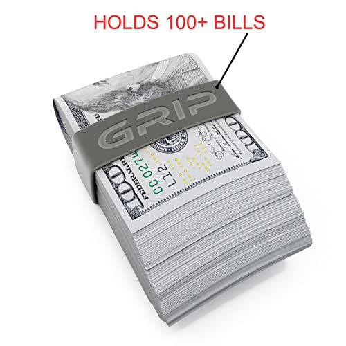 Grip Money Bands (Set Of 3) Foghorn Gray, Minimalist Wallet, Money Clip Alternative #TOP6