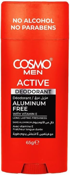 Men Active Deodorant | Long-Lasting Odor Protection, Masculine Fresh Scent, All-Day Confidence, Skin-Friendly Formula 65g | 2.19 fl.oz